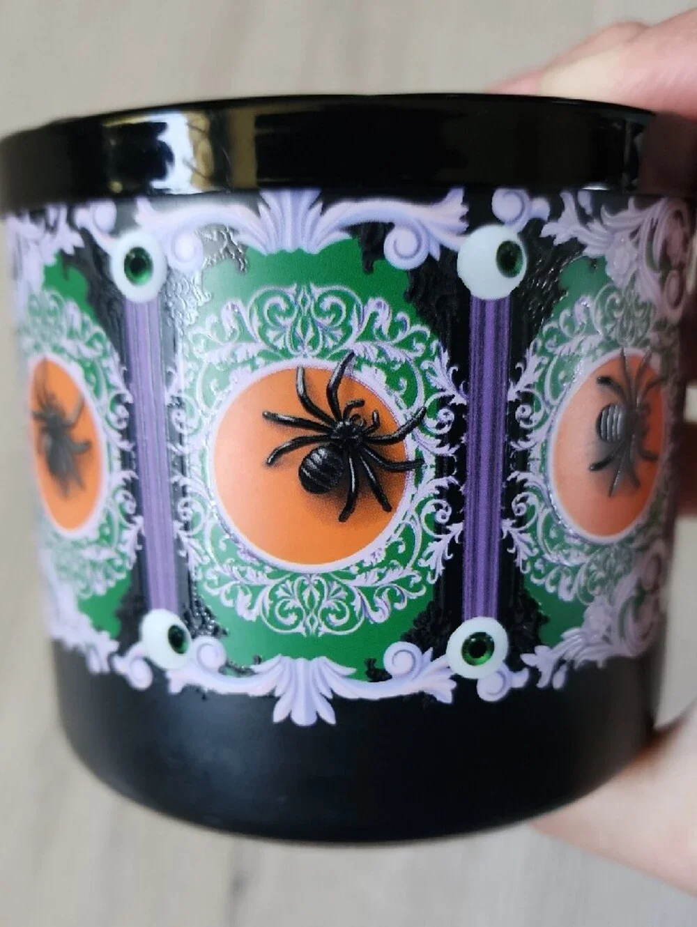 Bath & Body Works Halloween Candle Jar - Black, Green, Purple, Orange - Picture 6 of 6